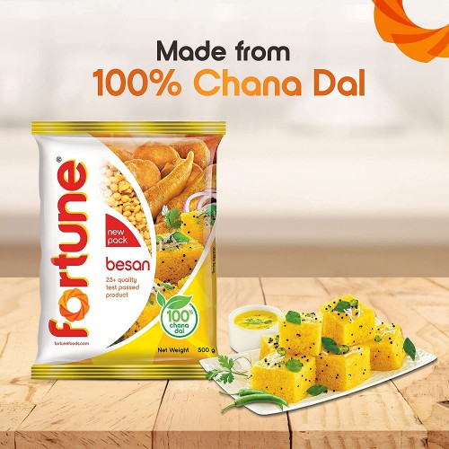 Fortune Chana Besan, Made from 100% Chana Dal 100% Taste, 1kg