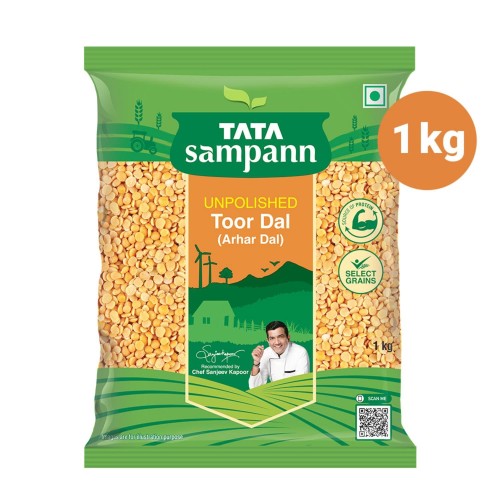 Tata Sampann Unpolished Toor Dal/Arhar Dal, 1kg